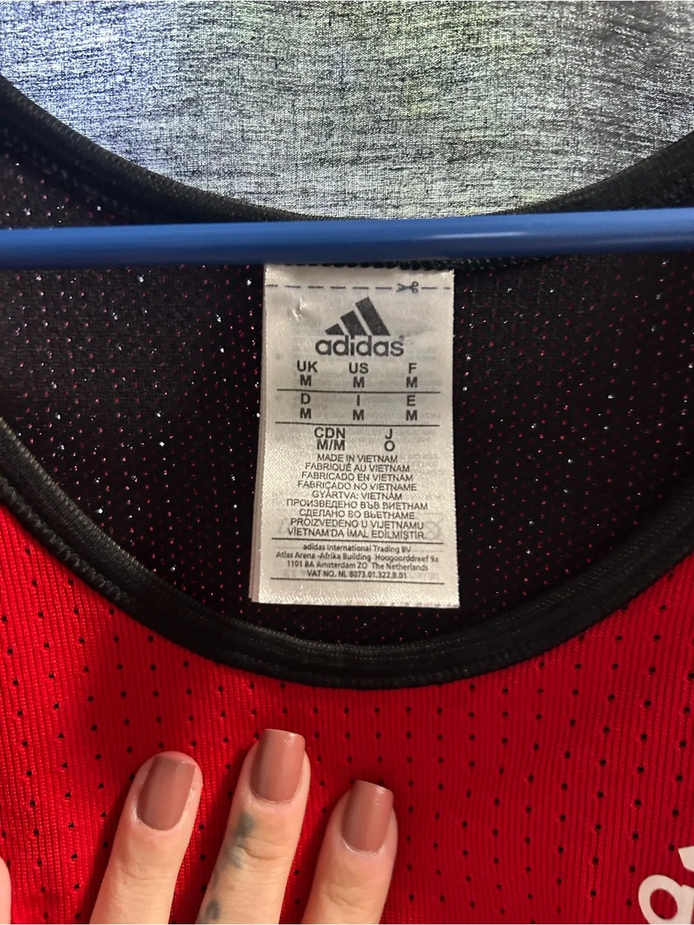 Adidas Red & Black Athletic Tank